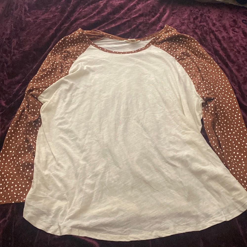 Long sleeve plus size t shirt